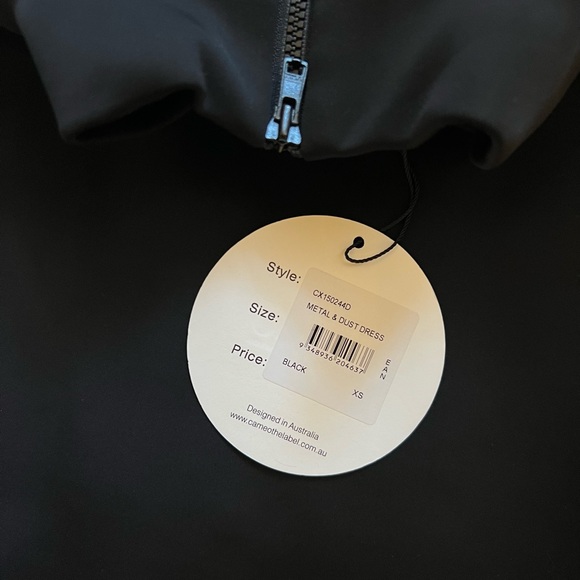 New Cameo Black Midi Dress with High Collar - Picture 13 of 13